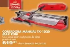 Rubi - Cortadora Manual TX-1020 Max