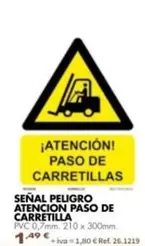 Señal Pedigro Atencion Paso De Carretilla