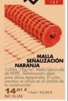Malla Senalizacion Naranja