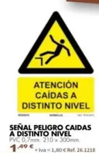 Senal Peligro Caidas A Distinto Nivel