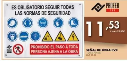 Profer Top - Senal De Obra Pvc