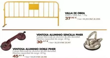 Piher - Ventosa Aluminio Doble