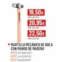 Bellota - Martillo Mecánico De Bola Con Mango De Madera