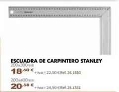 Stanley - Escuadra De Carpintero