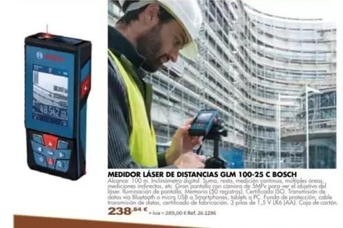 Bosch - Medidor Láser De Distancias Glm 100-25 C
