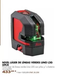 Leica - Nivel Láser De Líneas Verdes Lino L2G 