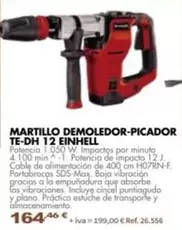 Einhell - Martillo Demoledor Picador Te-dh 12