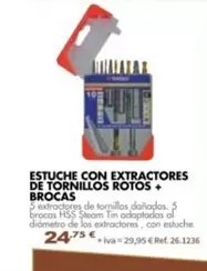 Tivoly - Estuche Con Extractores De Tornillos Rotos + Brocas
