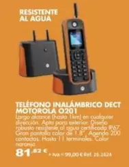 Motorola - Teléfono Inalámbrico Dect O201