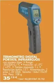 Termometro Digital Portatil Infrarrojos