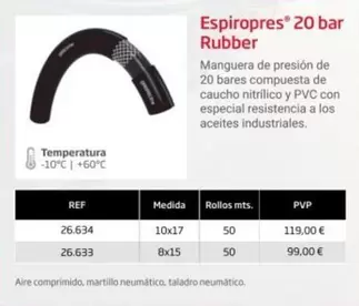 Espiropres 20 Bar Rubber La Manguera Tecnica