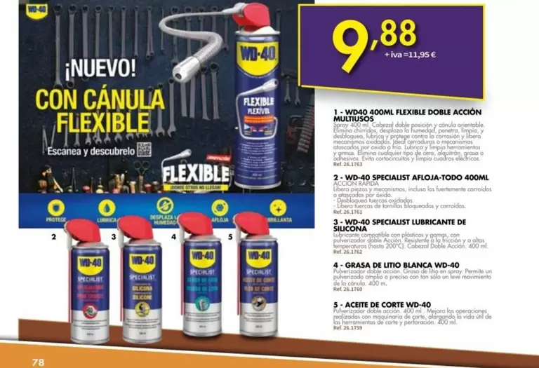 WD 40 - 400Ml Flexible Doble Accion Multiusos