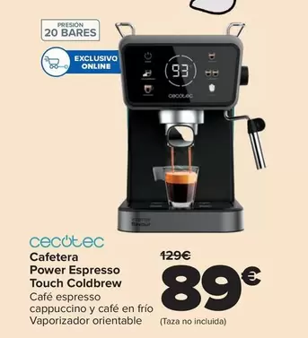 Cecotec - Cafetera Power Espresso Touch Coldbrew