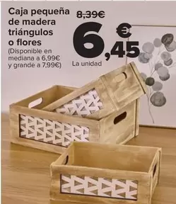 Caja Pequeña De Madera Triángulos O Flores