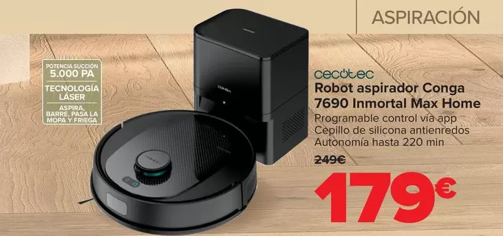 Cecotec - Robot Aspirador Conga 7690 Inmortal Max Home