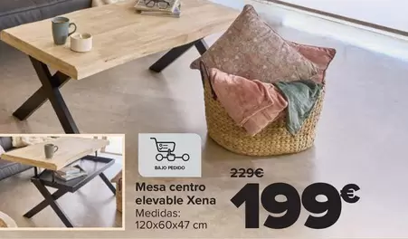 Mesa Centro Elevable Xena