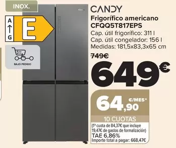 Candy - Frigorífico Americano CFqueryquery5T817EPS