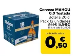 Mahou - Cerveza 0,0 Tostada