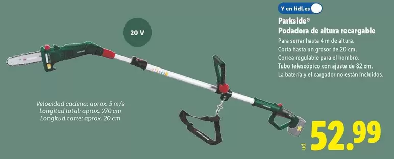 Parkside - Podadora De Altura Recargable