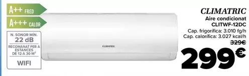 Climatric - Aire Acondicionado  CLITWF-12DC
