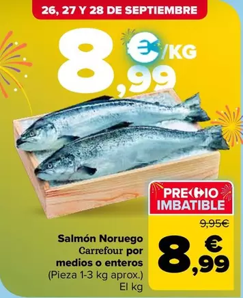 Carrefour - Salmón Noruego Por Medios O Enteros