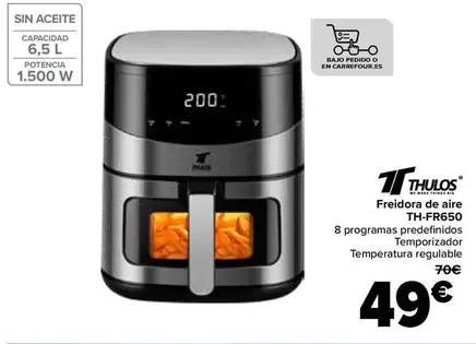 Thulos - Freidora De Aire TH-FR650