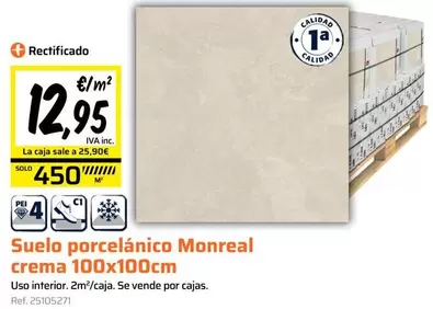 Solo - Suelo Porcelanico Monreal Crema