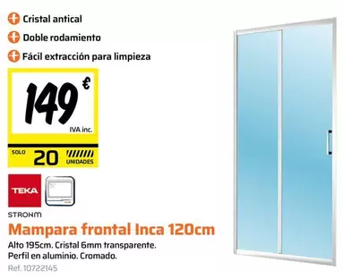 Cristal - Mampara Frontal Inca
