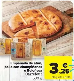 carrefour - Empanada De Atun, Pollo Con Champiñones O Bolonesa