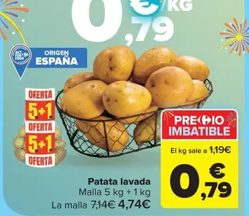 origen - Patata Lavada
