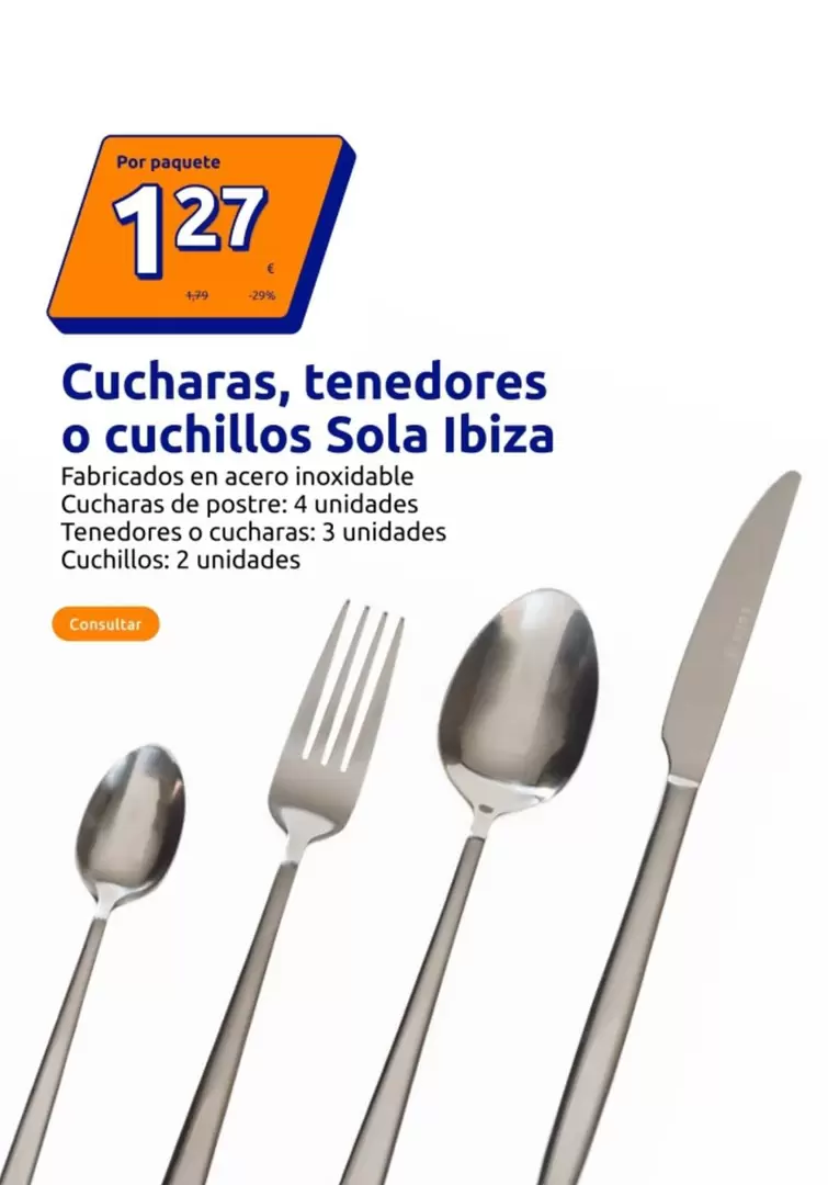 Cucharas, Tenedores O Cuchillos Sola Ibiza