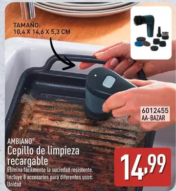 Ambiano - Cepillo De Limpieza Recargable