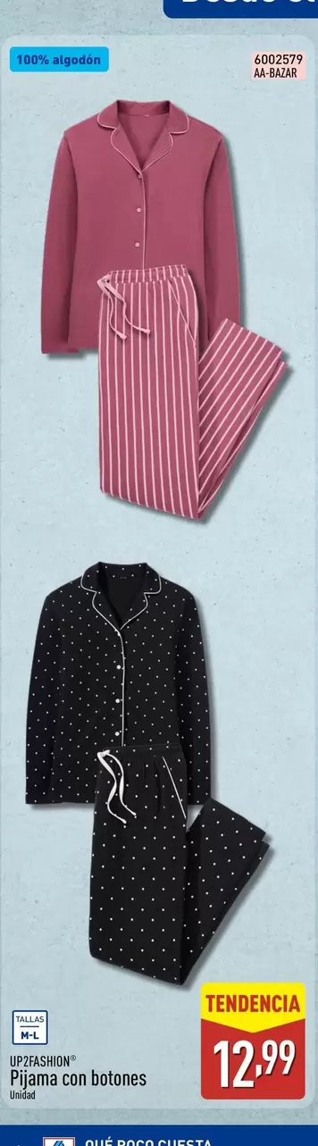 Up2fashion - Pijama Con Botones