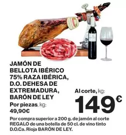 Dehesa De Extremadura - Jamón De Bellota Ibérico 75% Raza Ibérica, D.O. 