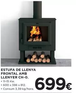 Consum - Estufa De Llenya Frontal Amb Llenyer Ch-o