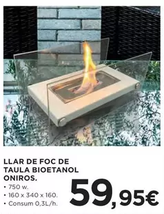Consum - Llar De Foc De Taula Bioetanol Oniros