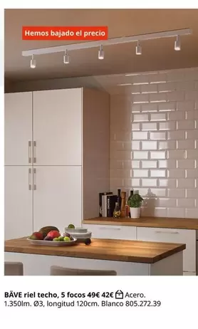 Blanco - Bâve Riel Techo, 5 Focos