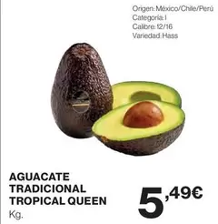 origen - Aguacate Tradicional Tropical Queen