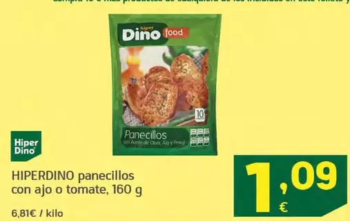 Hiperdino - Panecillos Con Ajo O Tomate
