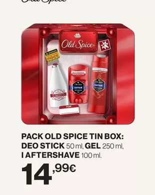 Inside - Pack Old Spice Tin Box: Deo Stick