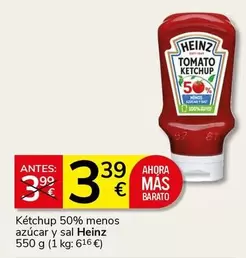 Heinz - Ketchup 50% Menos Azucar Y Sal