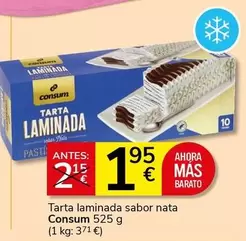 Consum - Tarta laminada sabor nata