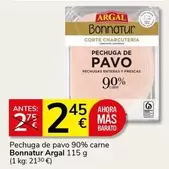 Argal - Pechuga De Pavo 90% Carne Bonnatur
