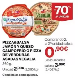 Campofrío - Pizza&Salsa Jamon Y Queso O Pizza De Verduras Asadas