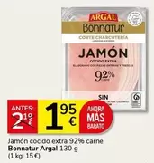 Argal - Jamón Cocido Extra 92% Carne Bonnatur