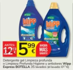 Wipp - Detergente Gel Limpieza Profunda O Limpieza Profunda Higiene Y Antiolores