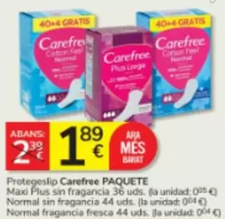 Carefree - Protegeslip Paquete