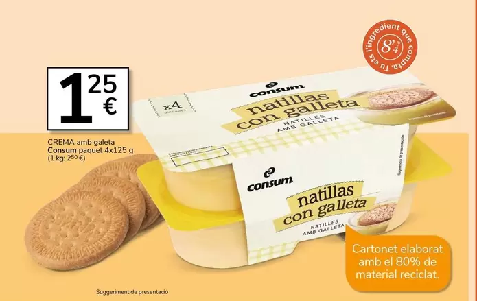 Consum - Crema Con Galleta