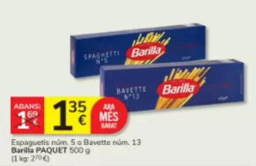 Barilla - Espaguetis Núm. 5 O Bavette Num. 13