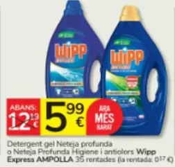 Wipp - Detergent Gel Neteja Profunda O Neteja Profunda Higiene I Antiolors Express